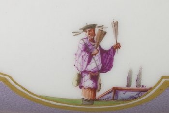 Foto, Kumme mit fliederfarbenem Fond und chinoiser Malerei