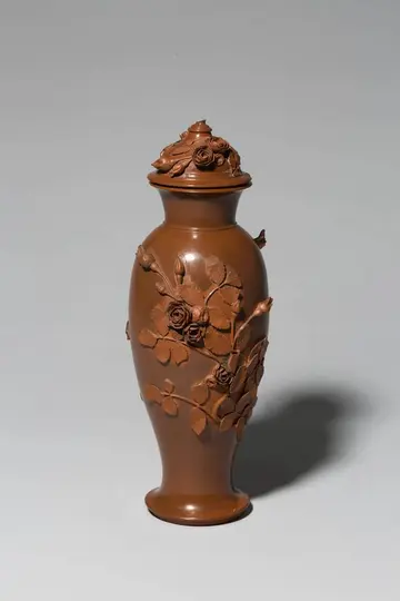 Deckelvase