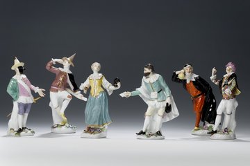 Ankauf: Meissener Komödienfiguren aus der Serie für Johann Adolph II., Herzog von Weissenfels, um 1743–1745 