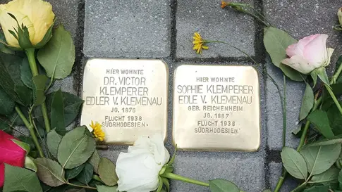 Stolpersteine für Victor und Sophie von Klemperer