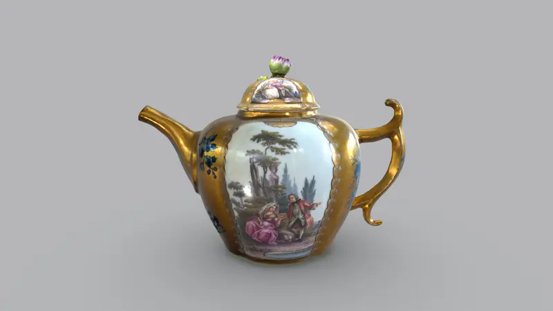 Teekanne, 3D-Modell